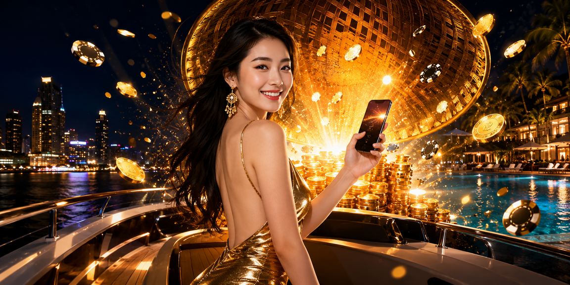 Người dùng dùng điện thoại truy cập nền tảng giải trí trực tuyến tại bãi biển Mũi Né